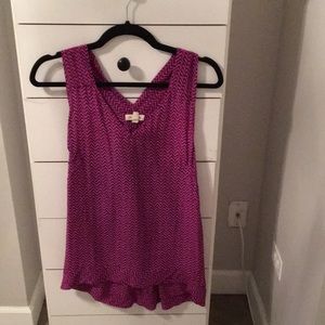 Pink chevron silky tank